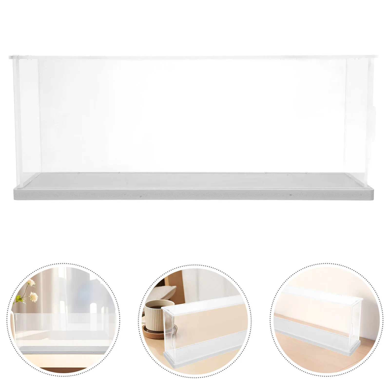 

Transparent Clear Acrylic Display Case Assemble Box for Collectibles Figures Organizer Storage Home Office Display