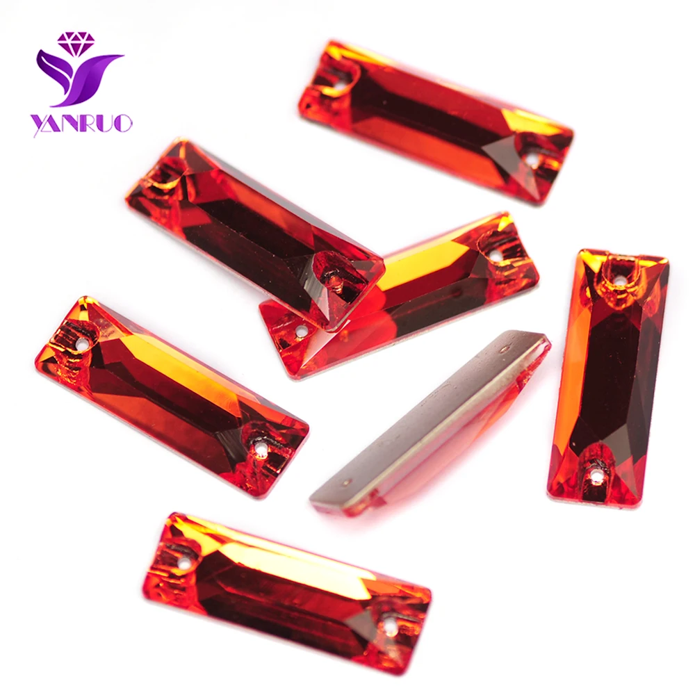 YANRUO 3255 Cosmic Baguette Alle Farben Aufnähsteine Glas-Strasssteine für Trikotkleider, zum Aufnähen von Strasssteinen für Kleidung – Detail 4
