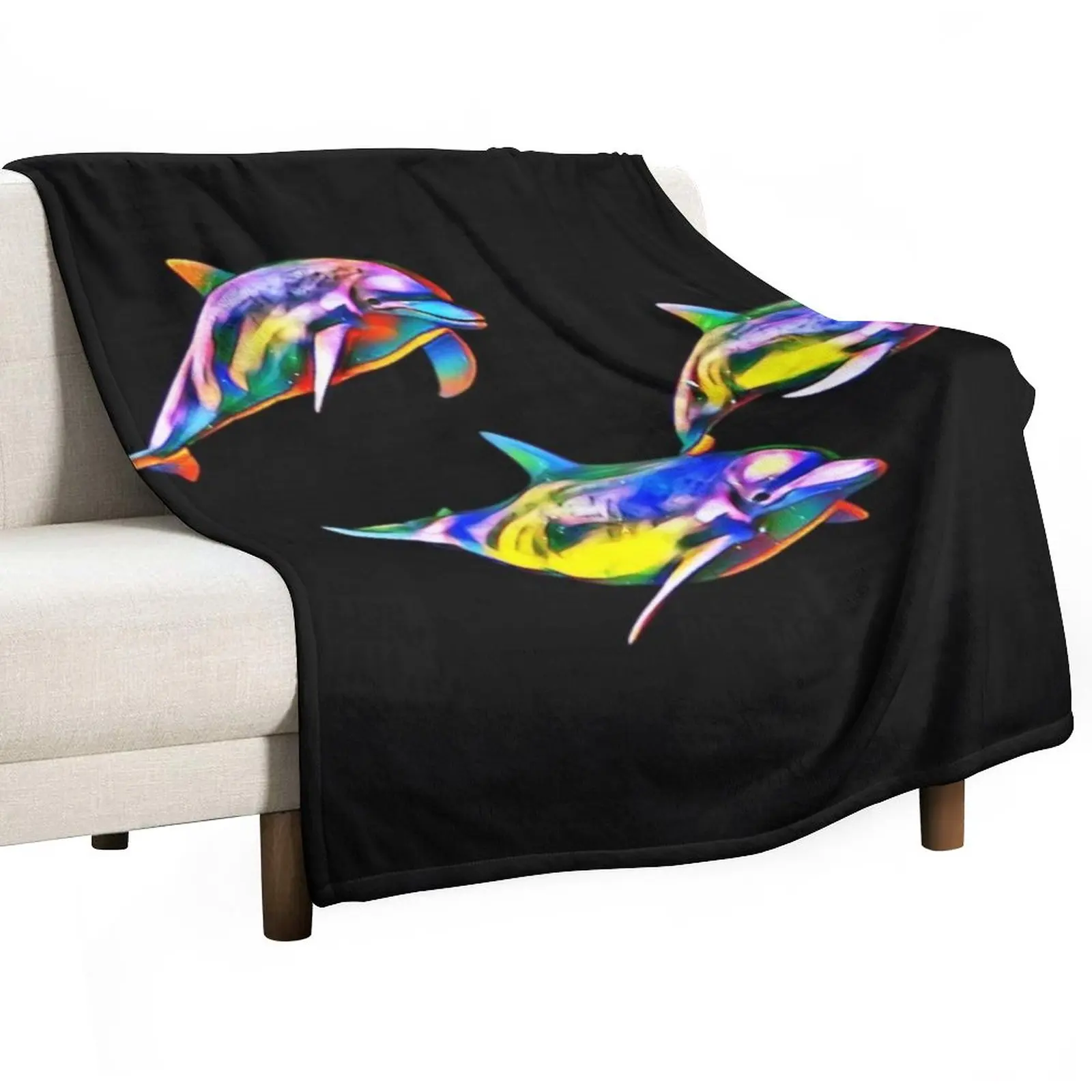 

Dolphin Trio Throw Blanket Fashion Sofas Soft Blankets