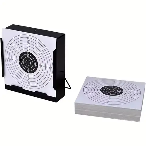 S-50pcs 5.5in White Shooting Practice Paper Target Air Shot Paper Targets for BB Catcher Target Holder Pellet TrapV