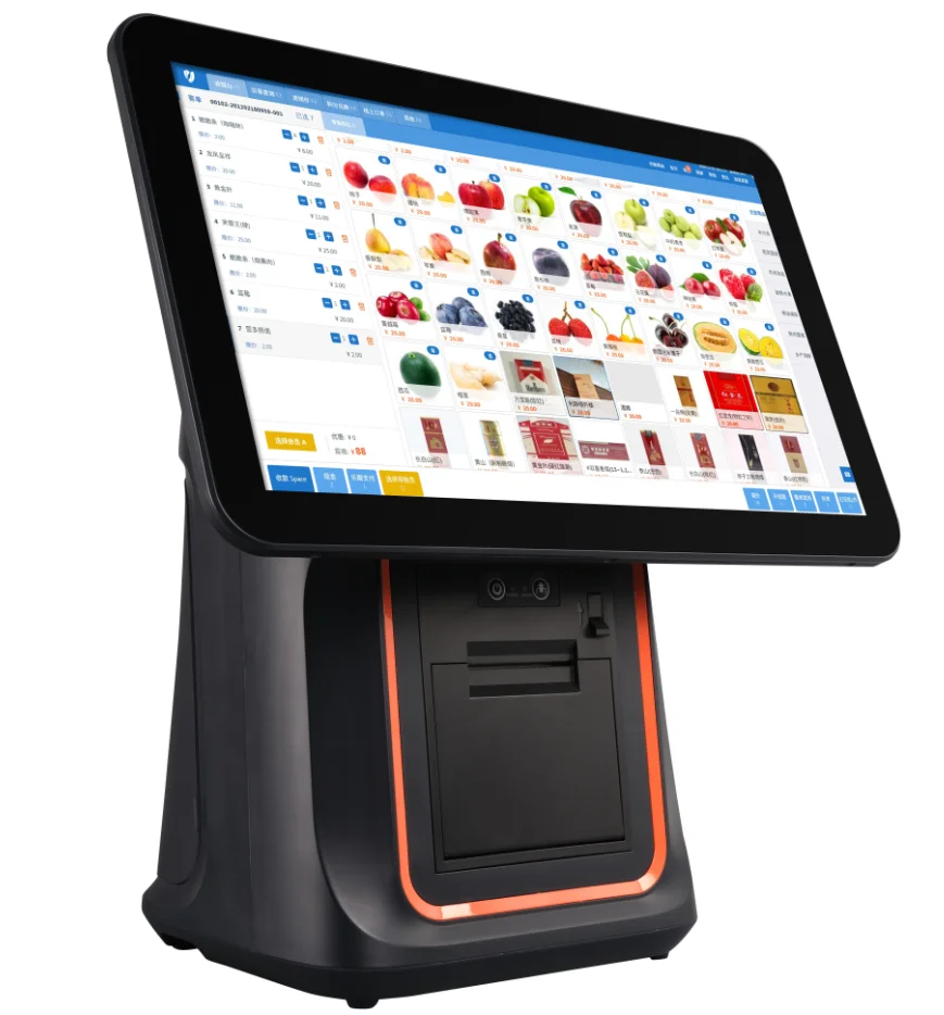 Pos Terminal Android - Système POS Android Windows tout-en-un 15,1