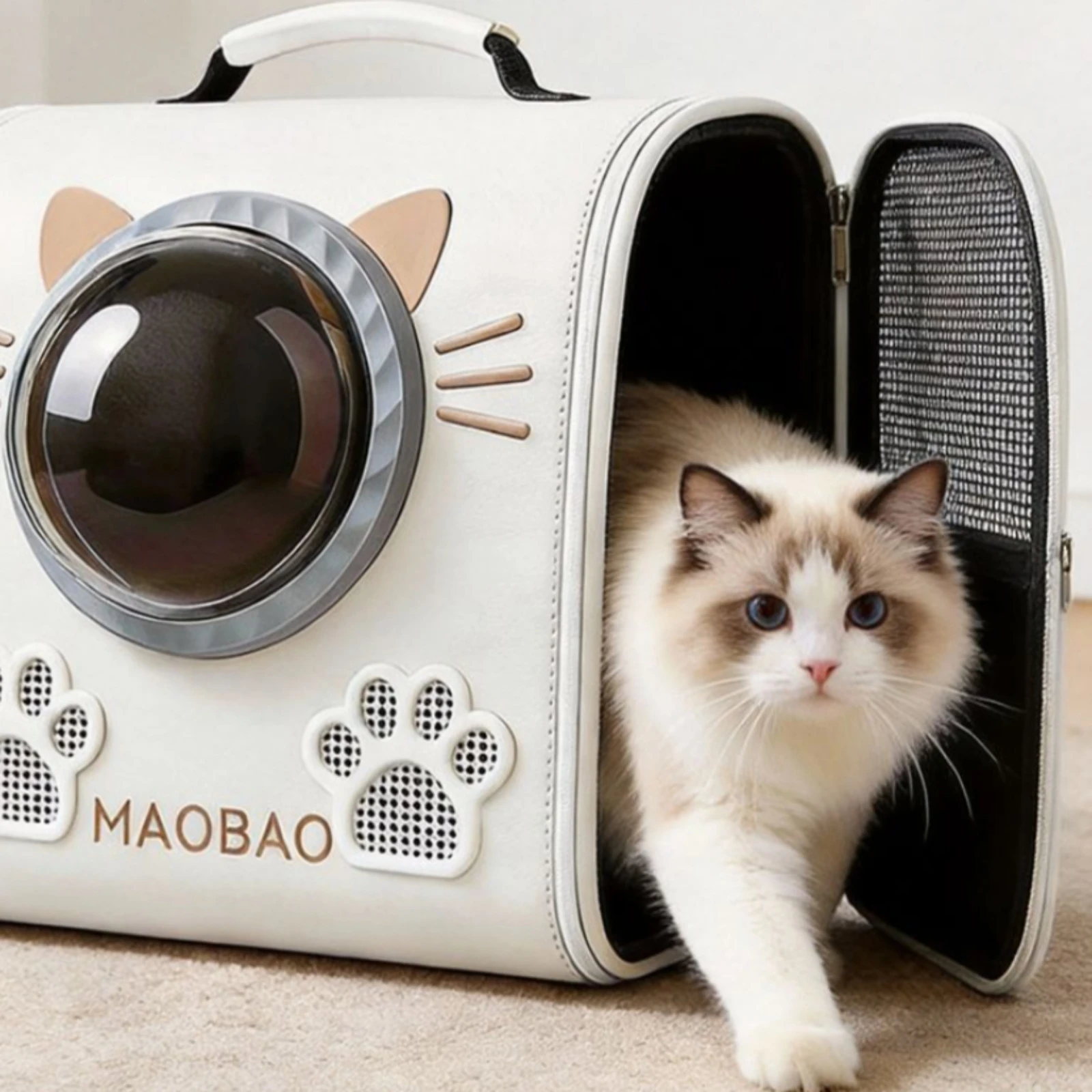 mochila-transportadora-para-gatos-com-cupula-transparente-estruturada-mochila-capsula-espacial-para-gatos-com-detalhes-de-pegadas-de-patas-impermeavel