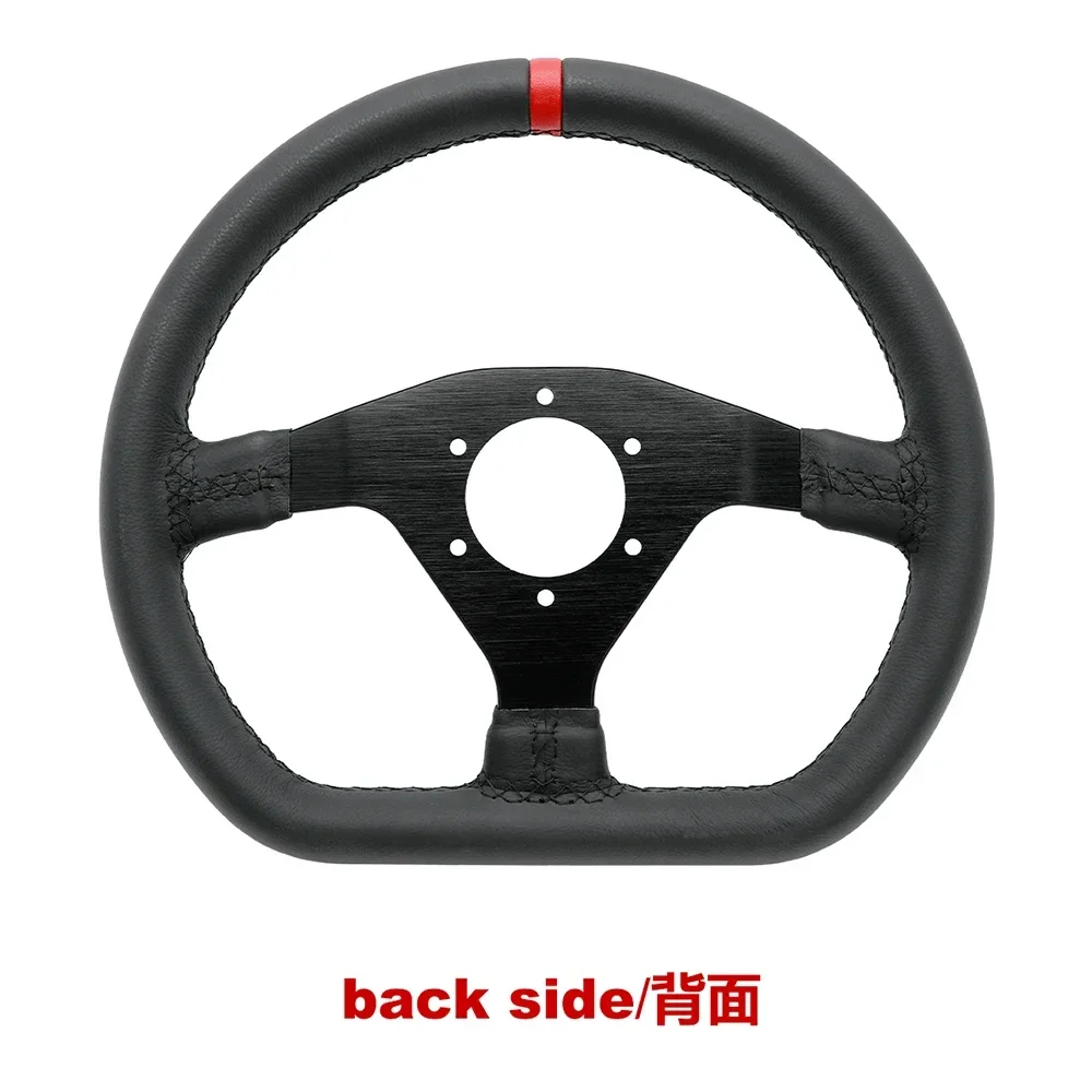 12.6inch/320mm D Style High Quality Genuine Leather Racing Sport Steering Wheel