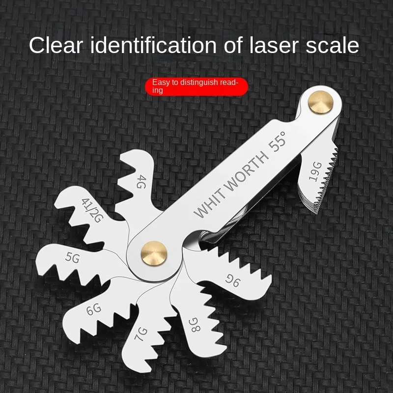 Thread Gage Sample Metric, British, American Buckle Tool, Tooth Carpenter's Square Measuring schroefmeter