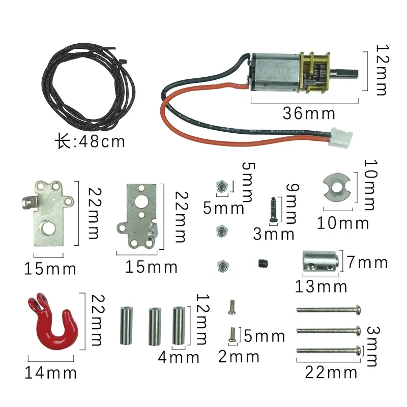 LDRC LD-P06 LD P06 Unimog Metal Winch 1/12 RC Truck Car Upgrade Parts Accessories