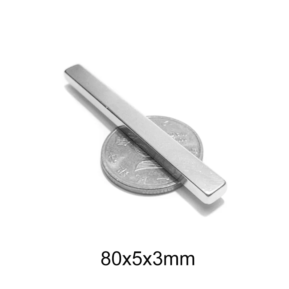 80x5x3mm Long Block Strong Magnet For Home Refrigerators, Offices DIY  80*10*3  80x10x3  80*5*3