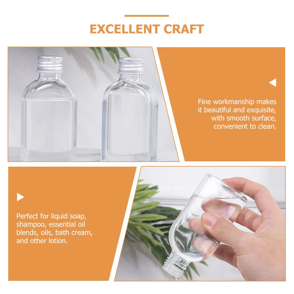 Botella de glicerina de 5 uds., contenedores de loción Premium a prueba de fugas para crema de baño, mezclas de aceites esenciales, botellas portátiles de subpaquete