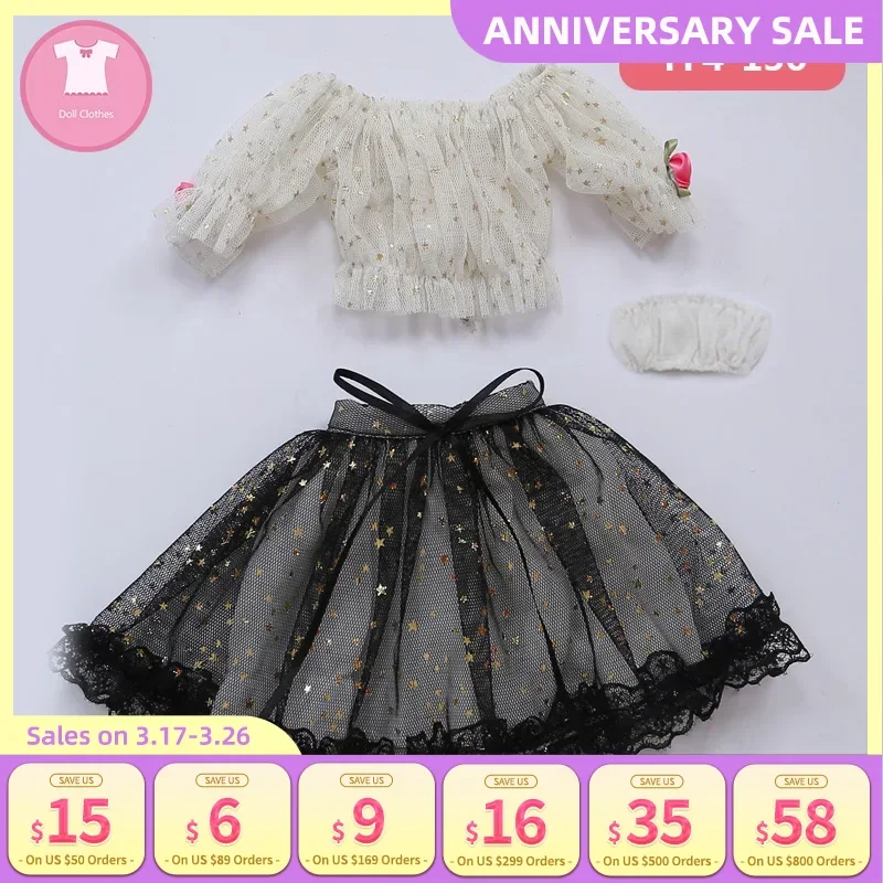 BJD SD Doll Clothes 1/4 or 1/3 Braces Skirt Lace Dress Strapless For Minifee or MSD Body  YF4-136 Doll Accessories