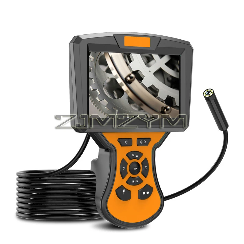 Industrial Waterproof Endoscope Camera, 5 Inch 1080P Color LCD Screen, Handheld With 5 m Hard Cable For Car/Pipe