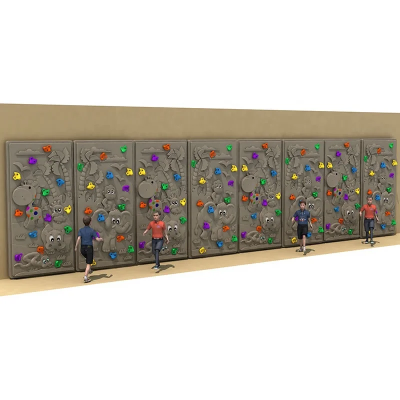 Plywood Traversing Climbing Wall Panels Structure For Kids Customized Indoor Outdoor Playground Expand Rock Climbing Wall