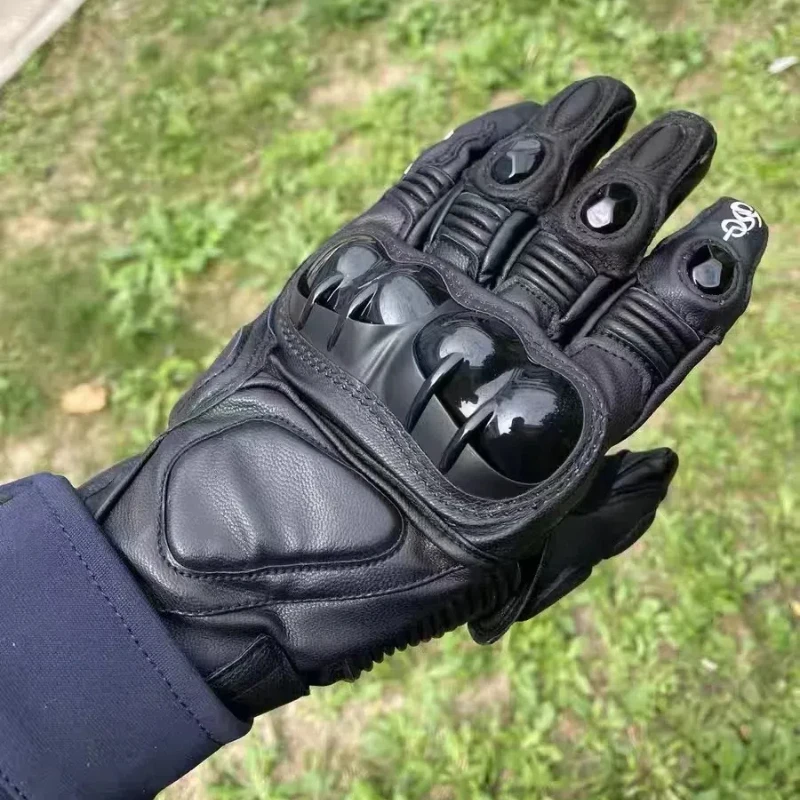 Motorcycle Gloves, All-season Unisex Leather Gloves, Racing Motorcycle Cushioning, Off-road Rider Equipment