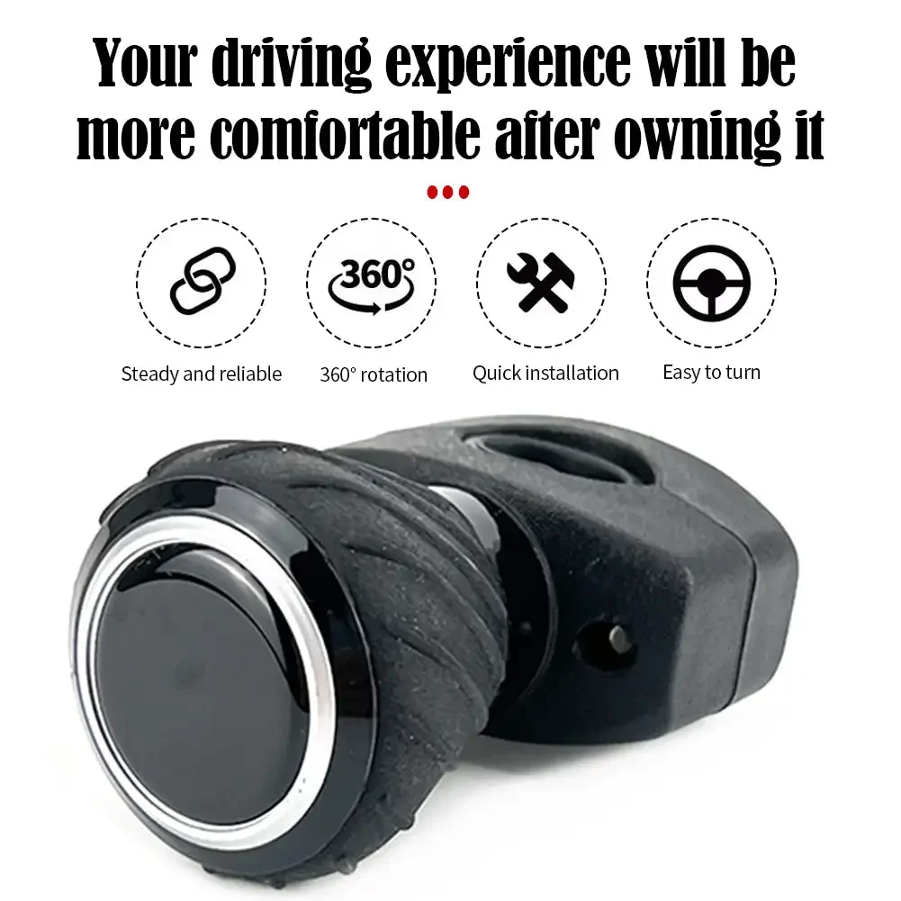 Labor Saving Auto Parts for Car Truck Tractor Forklift - Steering Wheel Spin Knob with 360 Degree Grip Ball Turning Hand Control