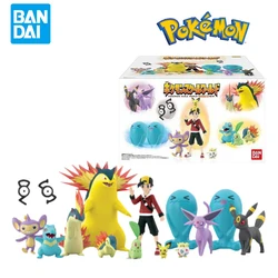 Bandai Original Scale World POKEMON Johto Region Gold Typhlosion Wobbuffet Totodile Togepi Pichu Anime Figure Toys for Kids Gift