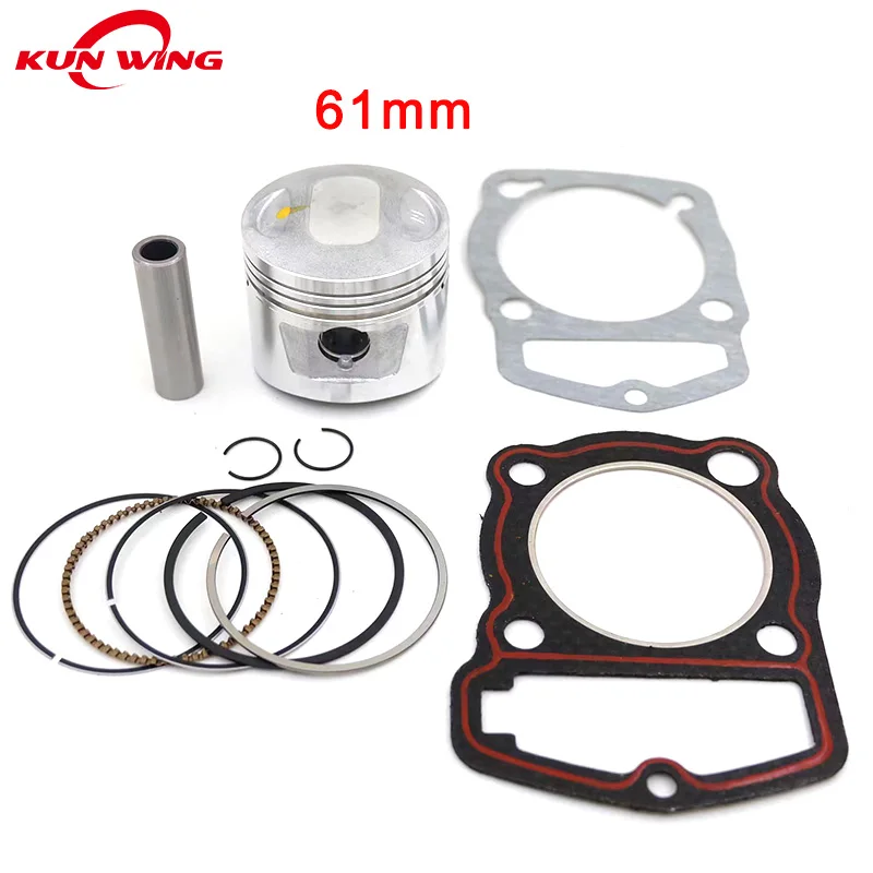 61mm Bore Piston Ring Gasket Set for CB125 WY125 MCR125 XL125 XL 125S XL125R CB145 CB150 Motorcycle Engine Parts