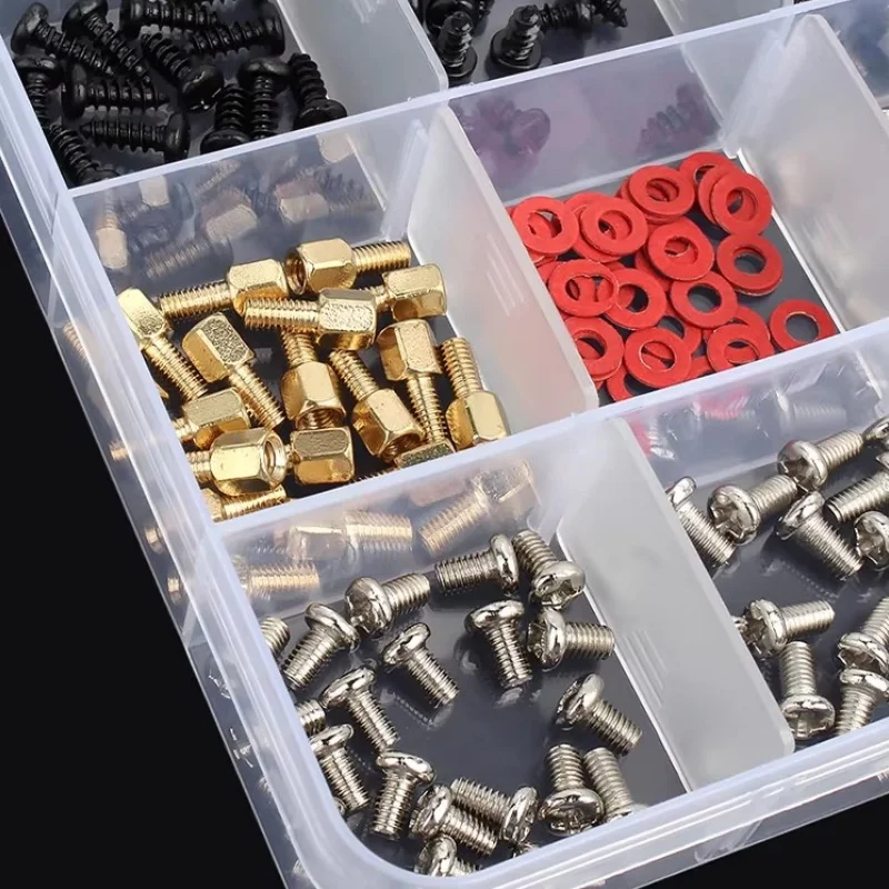 1box Universal Computer Screws Assortment Kit for Laptop Desktop PC Case Hard Drive Fan Cooling DIY Repair Screws Box Set