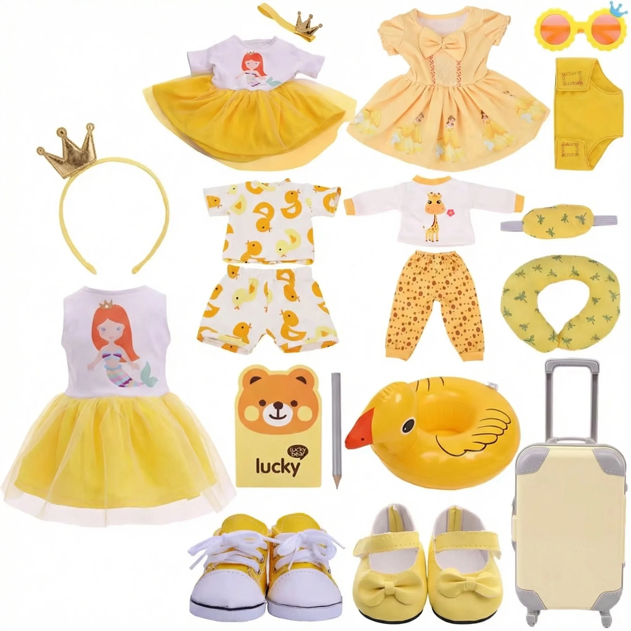 43cm Baby Doll Clothes Unicorn Mermaid Cute Series Clothes Shoes Cartoon Accessories 18 Inch American Doll,Girl Toys Gifts