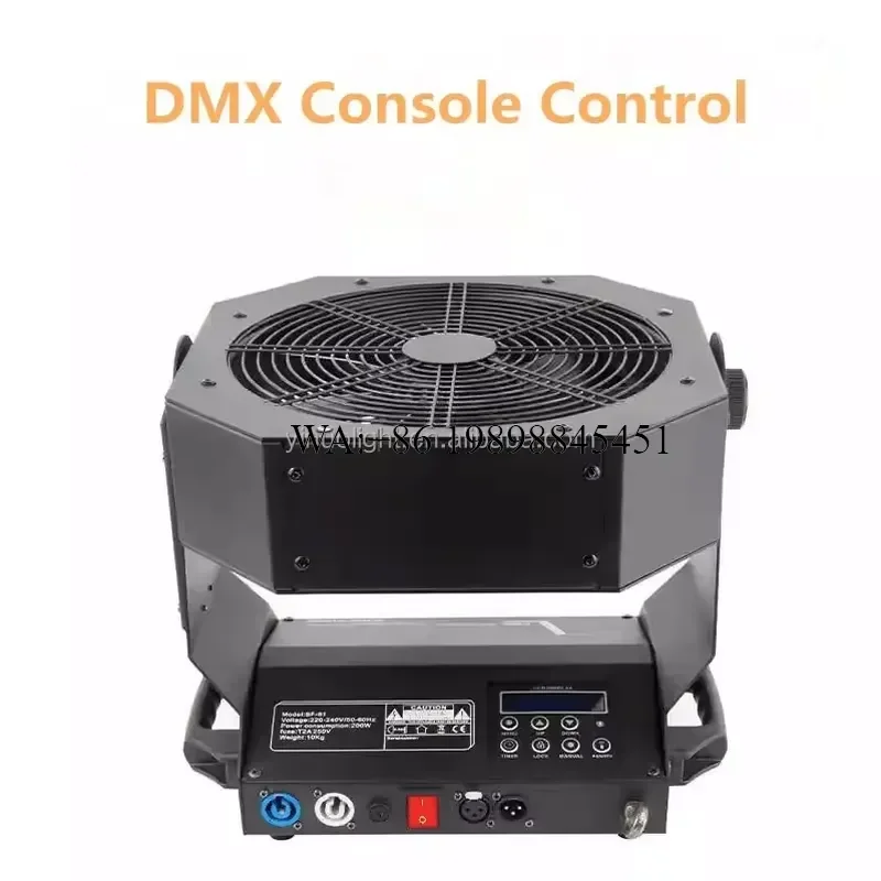 WMWMNU Professional 200W DMX Controlled Stage Wind Fan Variable Speed Fog Haze Blower for Large Scale Live Show Event Special