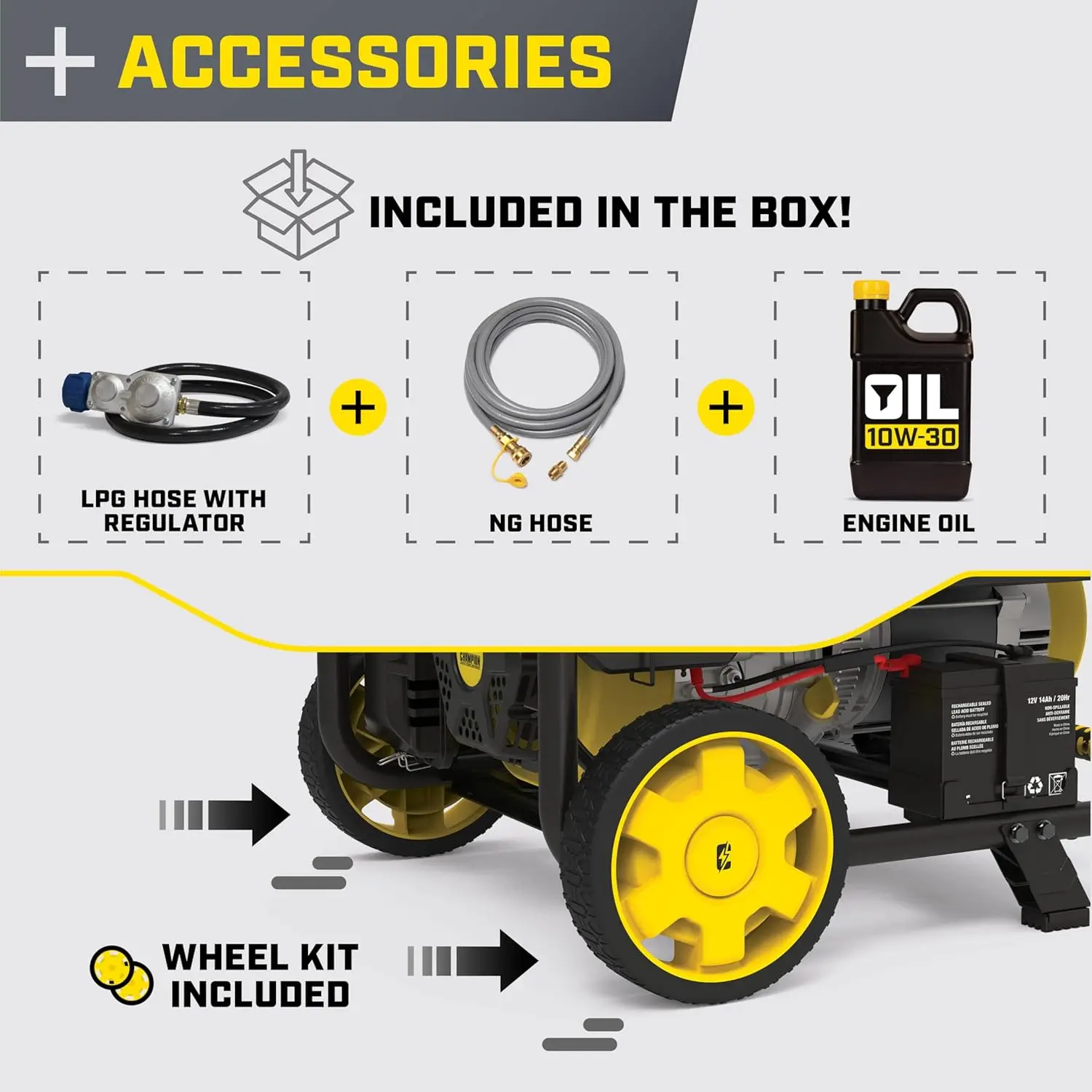8125-Watt elektrischer Start-Tri-Fuel-Generator mit CO-Abschirmung