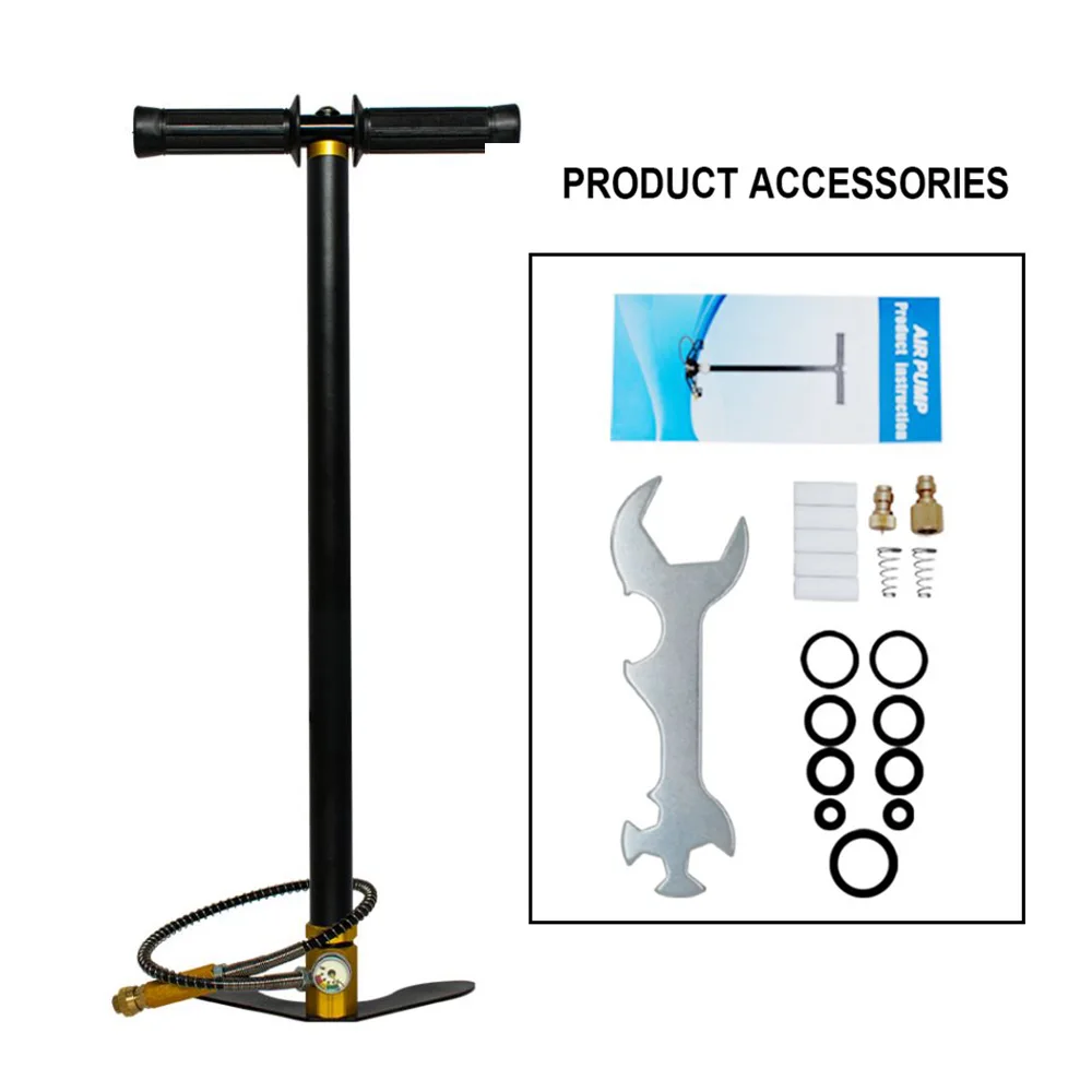 TUXING-bomba de aire Manual de alta presión para tanque de PCP, 300Bar, 4500PSI, 3 etapas, para caza, coche, bicicleta, recarga de aire, buceo