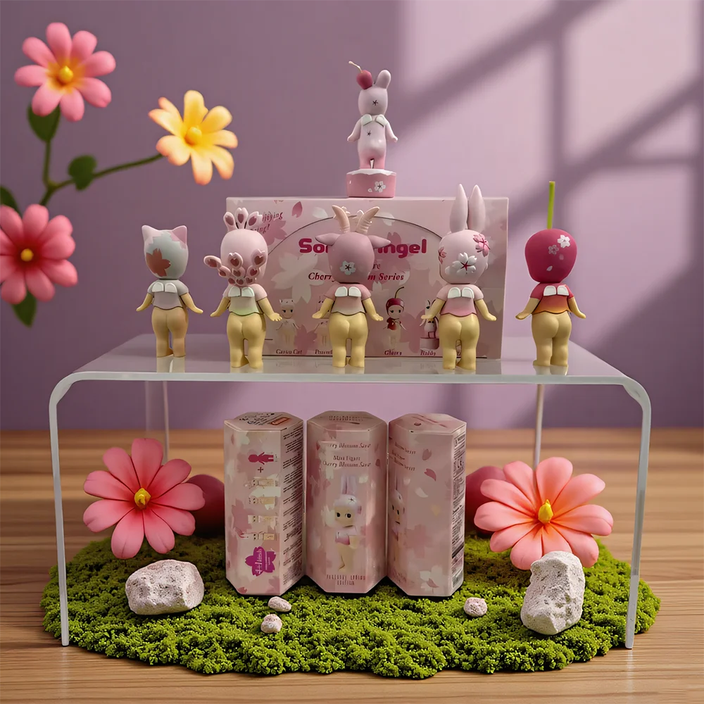 Новая горячая мини-фигурка ангела высокого качества, серия «Цветок вишни», слепая коробка, милая мини-аниме, декоративная детская подарочная серия-сюрприз