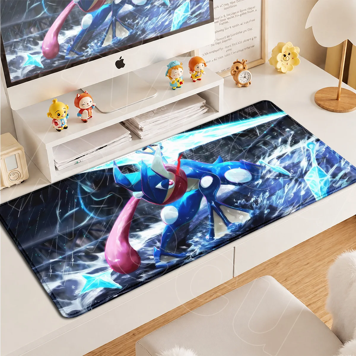 Office Desktop Mouse Pads Hot Anime Game Natural Rubber Carpet XXL Gaming PC Accessories P-pokemon Greninja Laptop Keyboard Mats