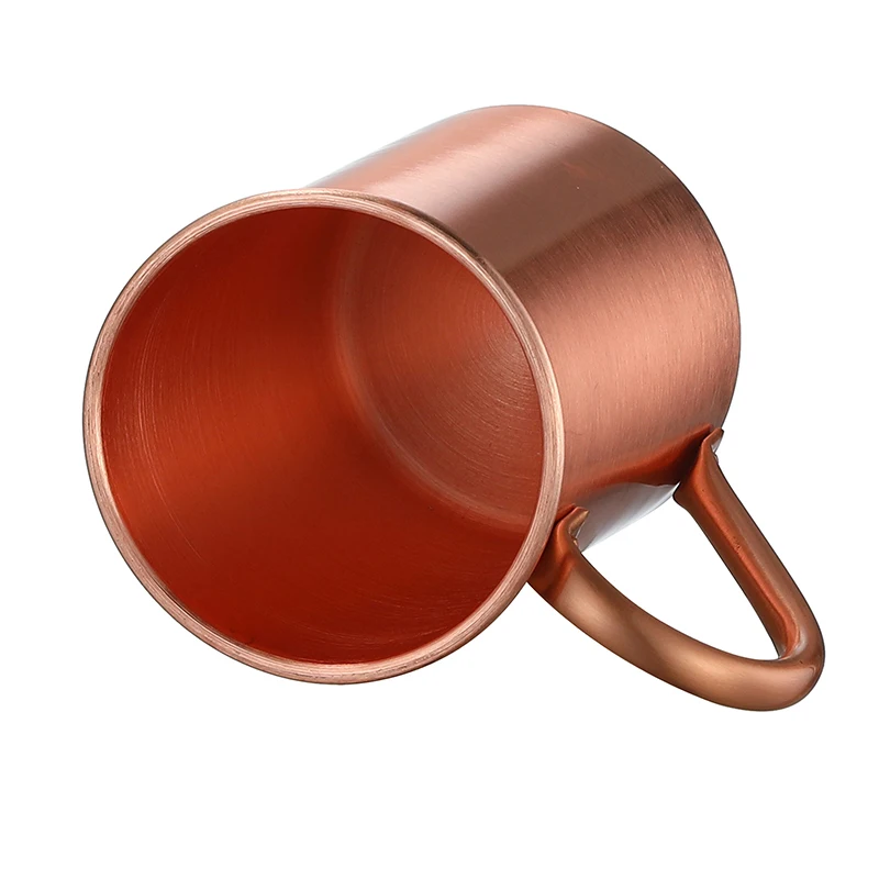 4PCS 400ML Moscow Mule Pure Copper Mug: 100% Solid Copper Cup, Perfect for Russian Moscow Mules