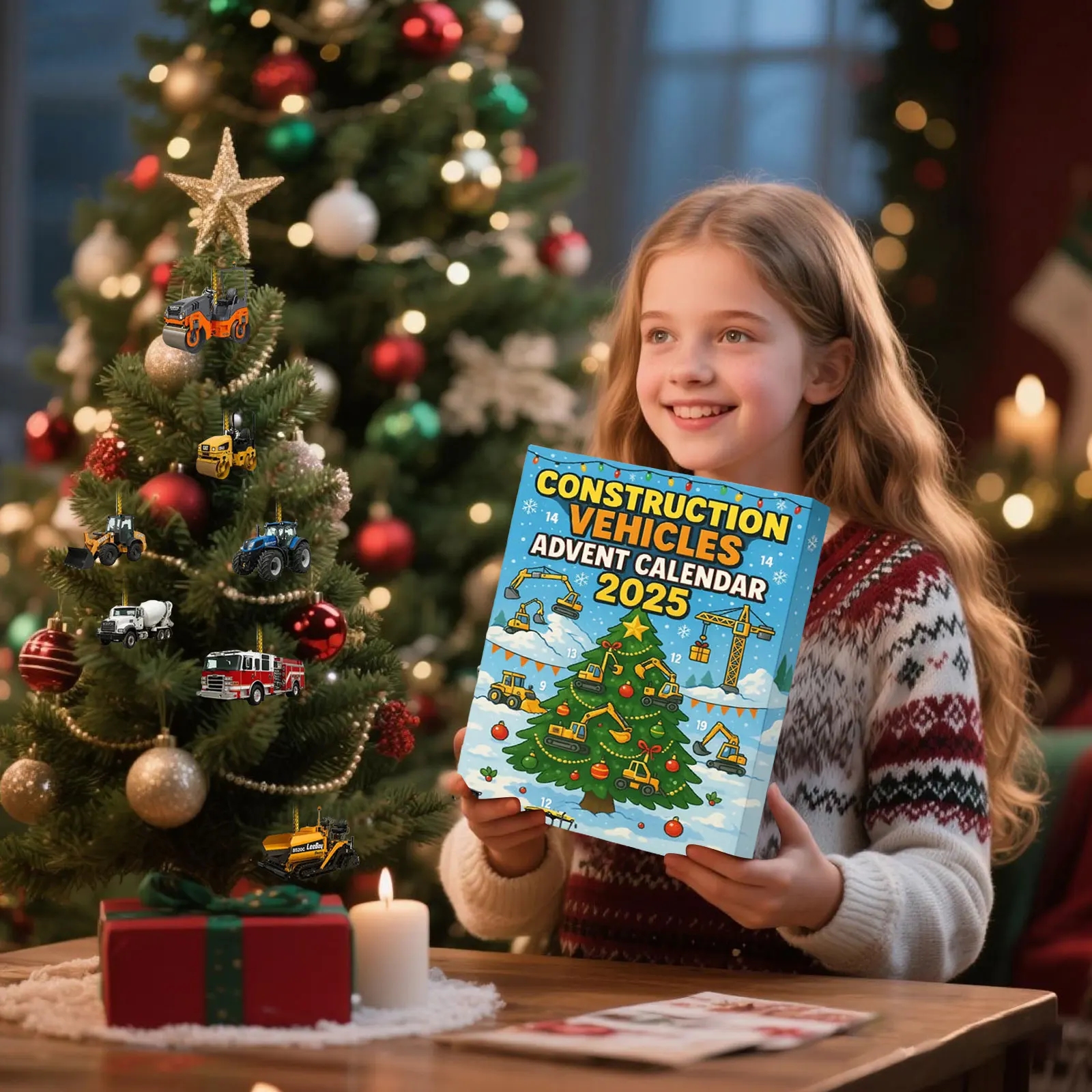 Minuterie gestion de la salle de classe Construction calendrier de l'avent 2025 24 jours de calendrier de compte à rebours compte à rebours de l'avent minuterie pour enfants mignon