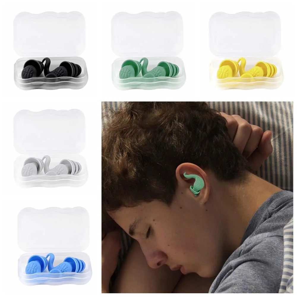 Sound Insulation Silicone Ear Plugs Enjoy Sleep Prevent Water Ingress Protective Earplugs Dust-proof Noise Reduction