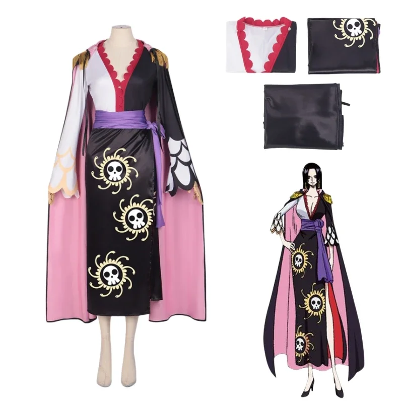 

Anime Boa Hancock Coat Skirt Top for Women Girl ONE PIECE Halloween Party Cosplay Costume Performance Uniform