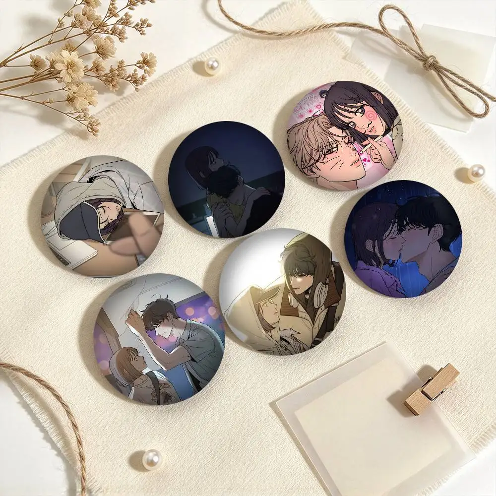 O-Operation True Love Pure Love Operation  25mm 32mm 44mm 58mm 75mm Brooches Badges Pins for Accessories Gift