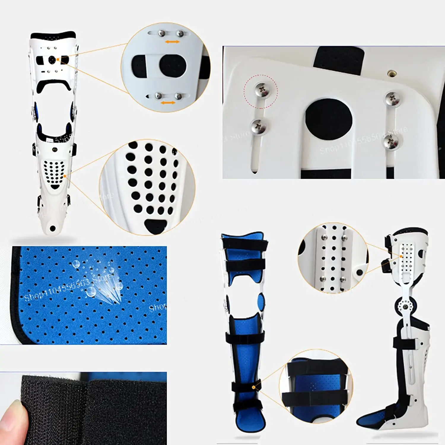 Adjustable Knee Ankle Foot Orthosis KAFO, Medical Leg Brace for Joint Support and Fracture Rehabilitation