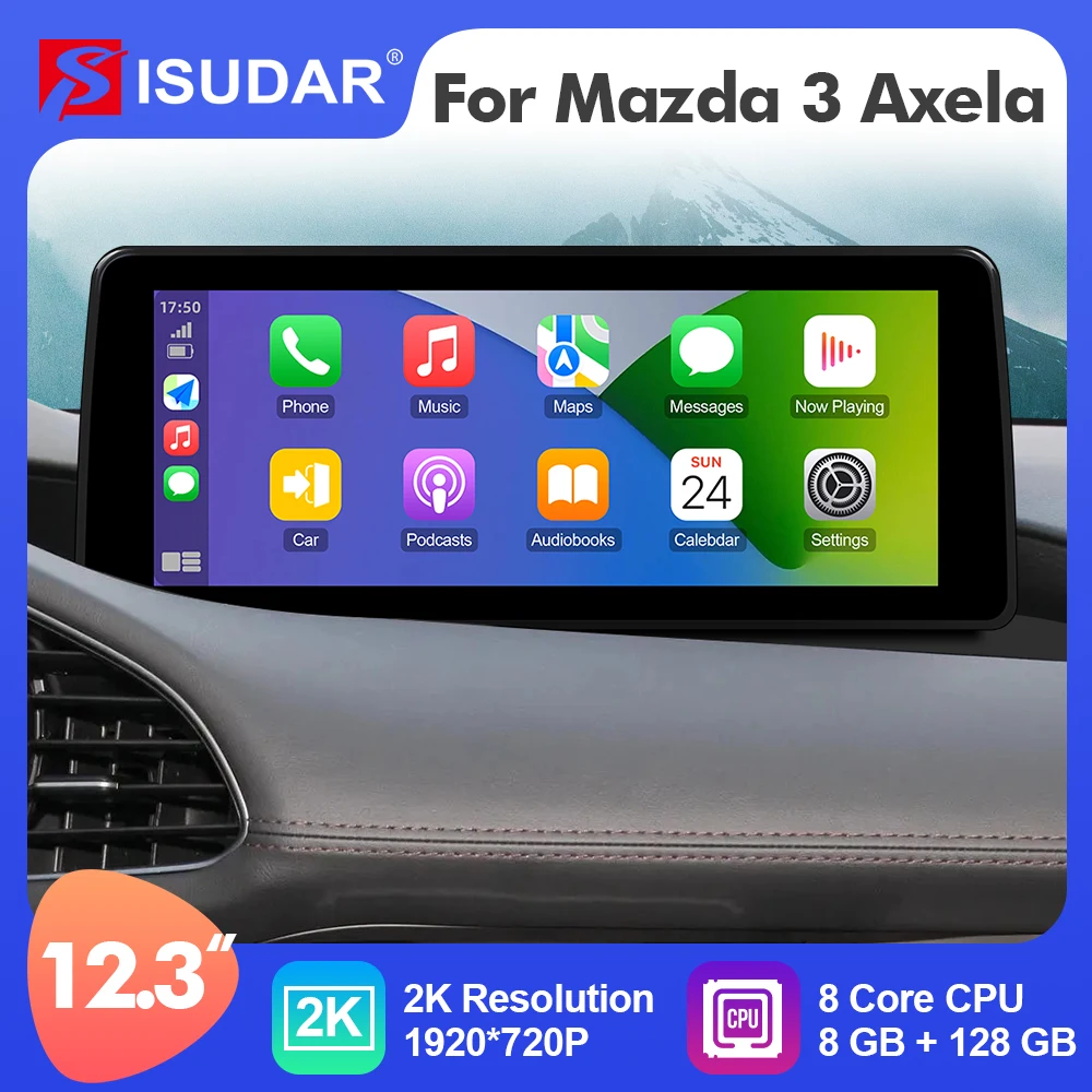 

Автомобильный радиоприемник ISUDAR, 12,3 дюйма, Android 12, для Mazda 3 Axela 2020-2022, GPS, автомобильный мультимедийный стереопроигрыватель, камера Carplay, 4G Net, 2 Din