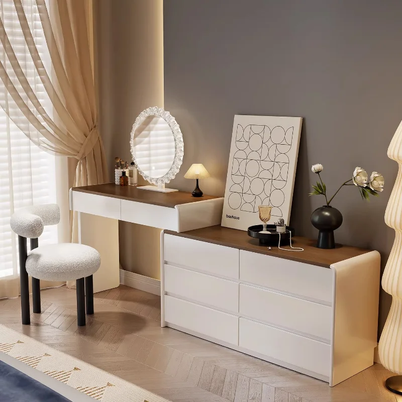 Hardwood Decorations Vanity Desk Bedroom Simple Compact Corner Vanity Desk Standing Essentials Muebles De Dormitorio Furniture