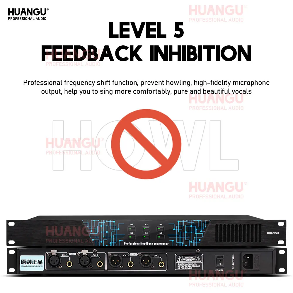 Phản Hồi Tàu Khu Trục Bộ Vi Xử Lý Sân Khấu Karaoke Âm Thanh Tần Số Tín Hiệu Chuyển Micro Tự Động Pro Cấp Exterminator