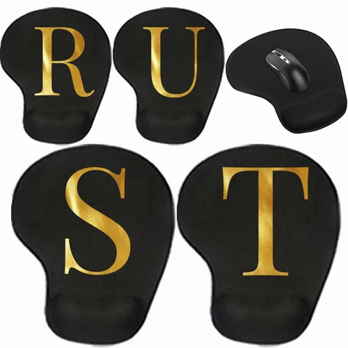 PC 노트북용 마우스 패드 책상 매트, 인체 공학적 미끄럼 방지 마우스 패드, 손목 패드, 글자 시리즈, 사무실 액세서리 