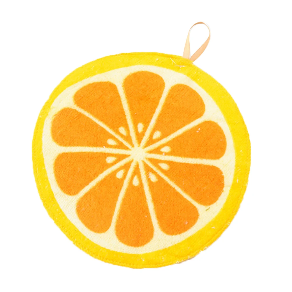 

4Pcs Hand Towel Soft Round Kerchief Fast Drying No Fading Cute Design Space Saving for Home Travel Camping Use