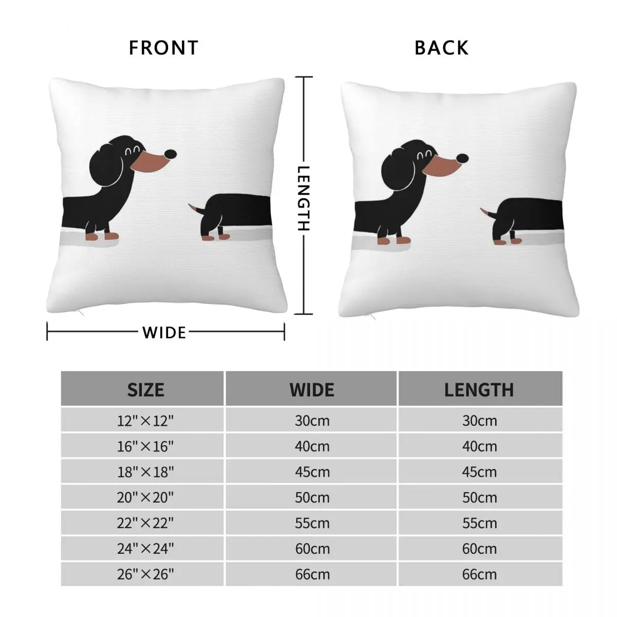Sausage Dog Dachshund Pillowcase Polyester Linen Velvet Pattern Zip Decor Sofa Seater Cushion Case Wholesale