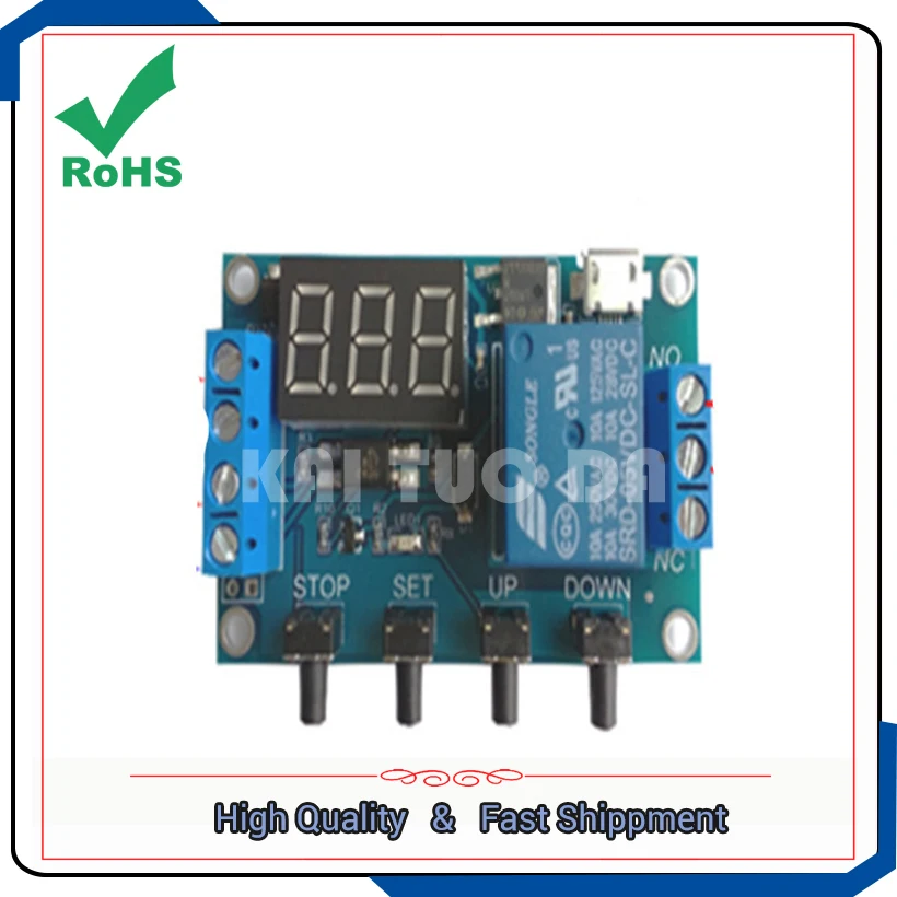 1 way relay module with housing delay power off trigger time delay cycle timer switch one channel
