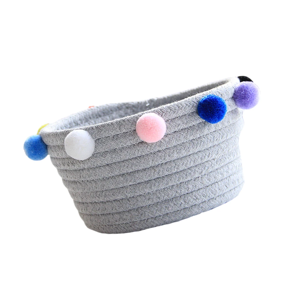 

Woven Storage Basket Cotton Rope Container Organizer Foldable Eco Friendly Multi Use Home Decor Washable Natural Color Storage