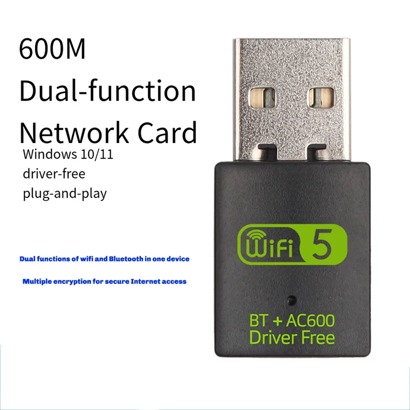 Exquisite-2 In 1 USB Wifi Bluetooth Adapter 600Mbps Dual Band 2,4G/5Ghz Wi-Fi 5 Dongle High-Speed Wireless Netzwerk Karte Für Lapt