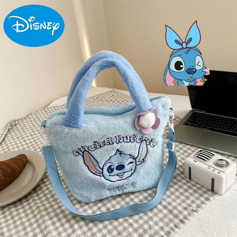 Stitch Cute Handbags Disney Anime Figure Plush Women Crossbody Bag Lilo and Stitch Trendy Portable Shoulder Bag Girls Bag