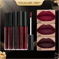 FOCALLURE Waterproof Lip Gloss Matte Velvet Long Lasting Nude Non-Stick Cup Liquid Lipstick Women Lips Makeup Cosmetics