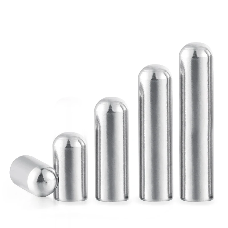 10-50pcs Round Head Cylindrical Pin Locating Dowel 304 Stainless Steel M0.6 M0.8 M1 M1.2 M1.5 M1.8 M2 M2.3 M2.5 M2.8 M3 M4 M5 M6