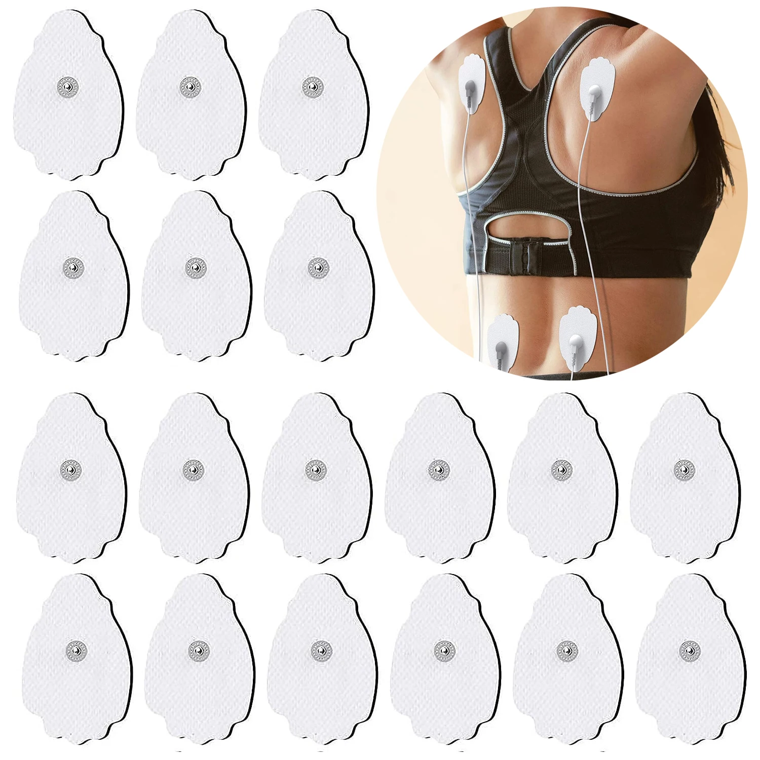 

10/30/50 шт. электродная подушечка, стимулятор мышц, гелевый пластырь, цифровая терапевтическая машина, массажер, пластырь, физиотерапия, массажный аксессуар