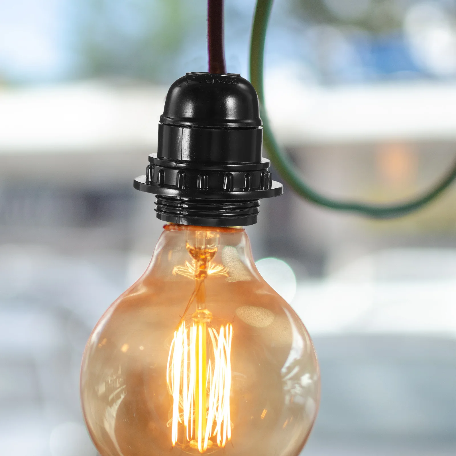 

4pcs E27 Bakelite Lamp Socket Industrial Light Holder For Diy Pendant Wall Ceiling Lights Rustproof Anti-Oxidation Replacement