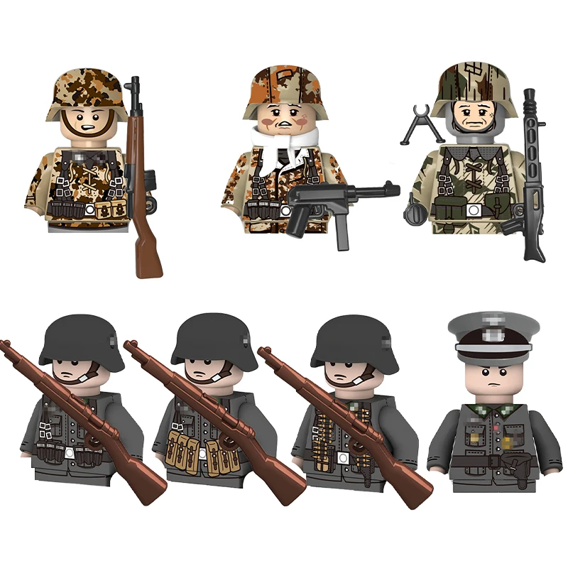 Ww2 Arma Marine Corps Military Army Soldier Figure Sniper Armas Grenade Model Building Blocks Kids Toys Gifts Boys Girls Juguete