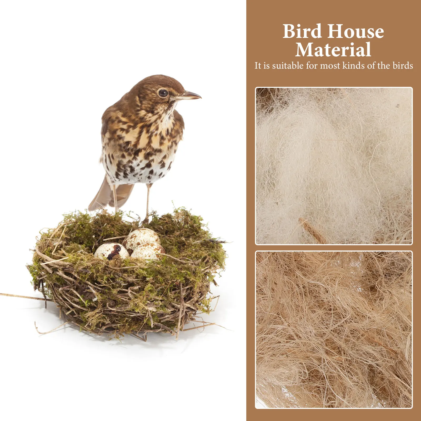 

1 Pack Natural Bird Nesting Materials Woven Bedding Supplies For Birds Diy Nest Materials Wild Parrot Hummingbird Cage Nest