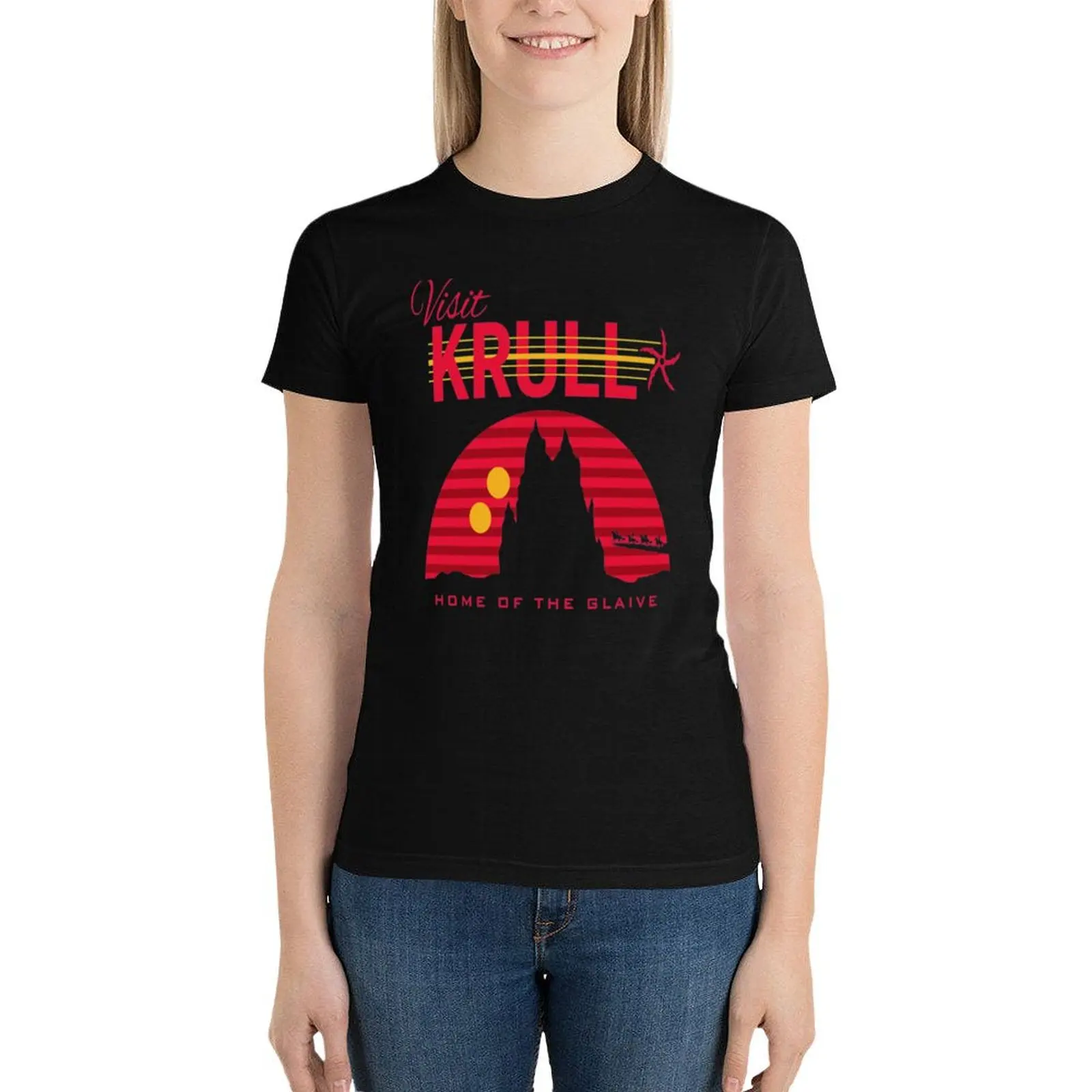 Krull Visit Krull (red) T-Shirt plus size tops Blouse lady clothes korean Women's clothes