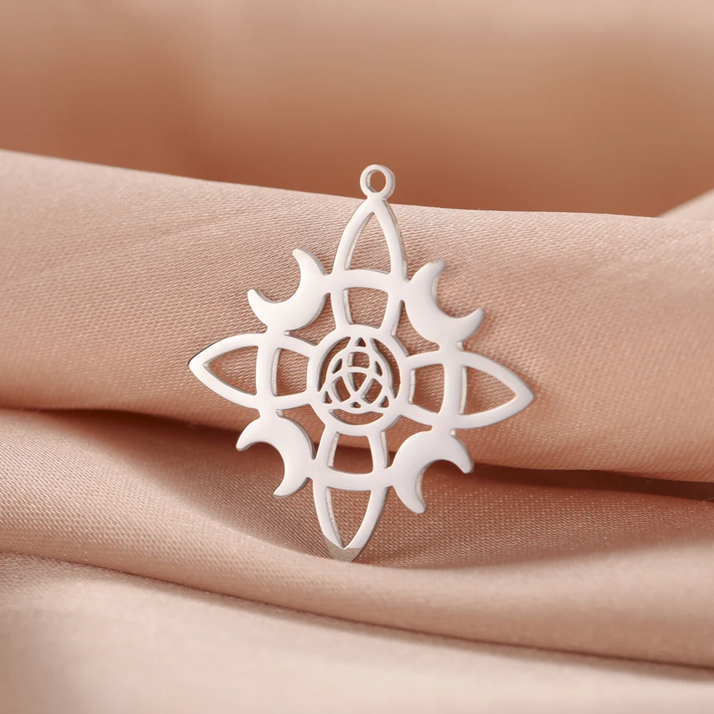 Dawapara Edelstahl Hexenknoten Charms für Halskette Ohrringe Trinity Knot Religiöse Symbole Anhänger DIY Schmuckherstellung – Detail 19