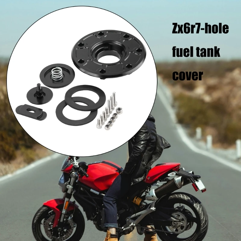 X6HF mejora aspecto motocicleta con cubierta tanques gasolina 7 orificios para conductores ZX6R, accesorios